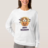 T-shirt Beagle En Chiens Doux Citrouilles Bonne Halloween (Devant)
