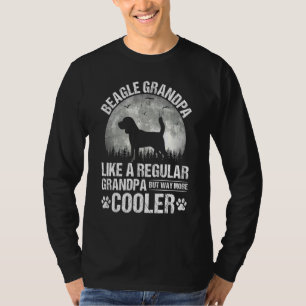 T-shirt Beagle Grandpa Moon Fête des pères Vintage chien