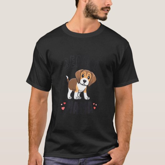 T-shirt Beagle Mama Chien Maman Pour Femmes Pour Beagle (Devant)