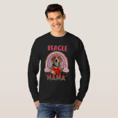 T-shirt Beagle Mama mignonne Arc-en-ciel Fleurs de chien e (Devant entier)