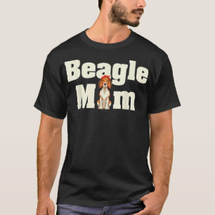 T-shirt Beagle Maman Chien Propriétaire Femme Mignonne Ani