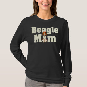 T-shirt Beagle Maman Chien Propriétaire Femme Mignonne Ani