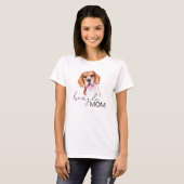T-shirt Beagle Maman mignonne Aquarelle Amoureux des chien (Devant entier)