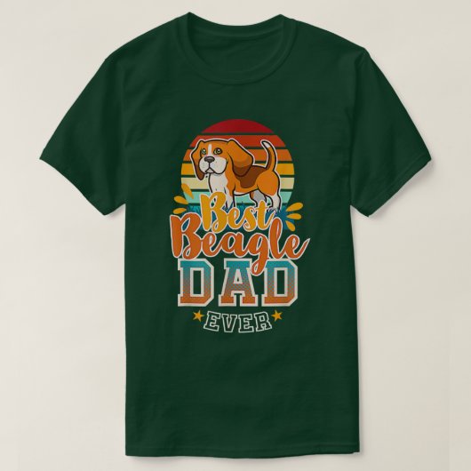 T-shirt Beagle Papa Anglais Beagle Chien Papa Père Chien L (Design devant)