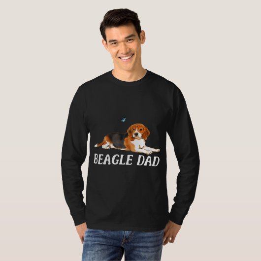 T-shirt Beagle Papa Chien Tee Beagle (Devant entier)