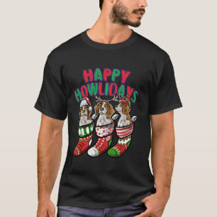 T-shirt Beagle Père Noël Elf Reindeer Chien de Noël Long