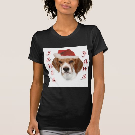 T-shirt Beagle Père Noël Paws (Devant)