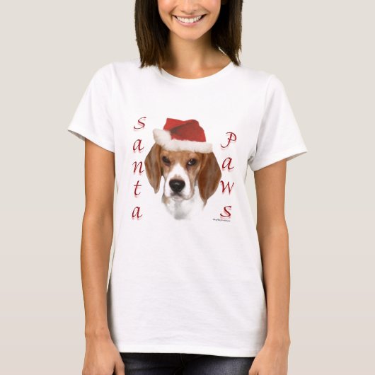 T-shirt Beagle Père Noël Paws (Devant)