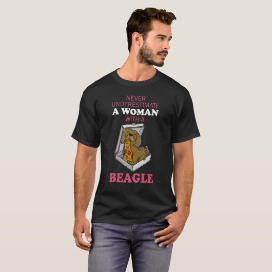 T-shirt Beagle Pizza Walk Chien Propriétaire Puppy 8 (Devant entier)