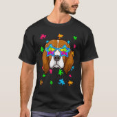 T-shirt Beagle Puzzle Sensibilisation sur l'autisme chien (Devant)