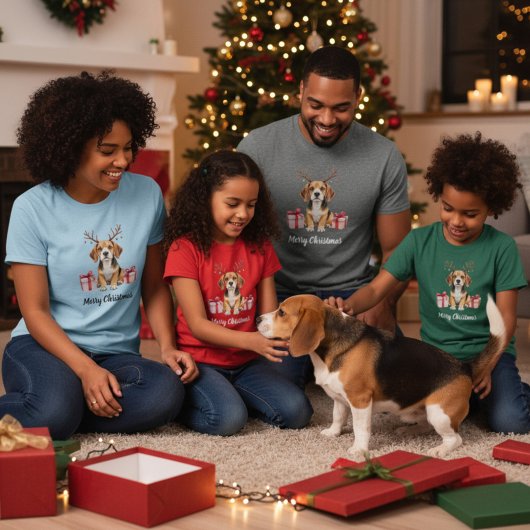 T-shirt Beagle Reindeer