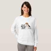 T-shirt Beagle - Restez à la maison maman chien (Devant entier)