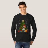 T-shirt Beagle Santa Christmas Tree Light Pajama Dog Xmas (Devant entier)