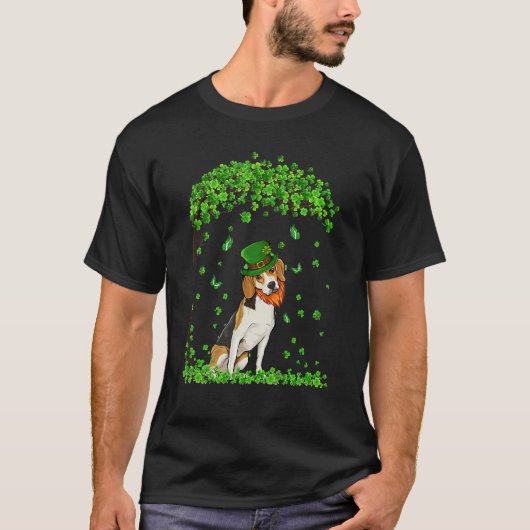 T-shirt Beagle St Patricks Day Lover Irish Shamrock Dog Lo (Devant)