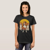 T-shirt Beagle Sunset rétro (Devant entier)