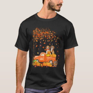 T-shirt Beagle Sur Un Camion Citrouille Thanksgiving Chien
