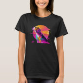 T-shirt Beagle Synthwave 80s Retrowave Aesthetic (Devant)