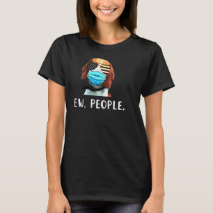 T-shirt Beagle Un Masque Visage Usa Drapeau Ew Personnes