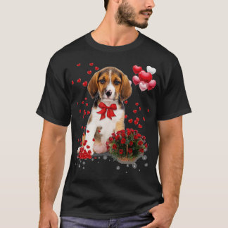 T-shirt Beagle Valentines Chemise de Jour Drôle Amoureux C