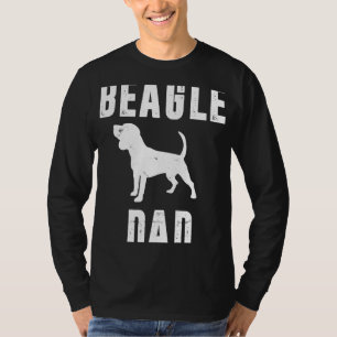 T-shirt Beagle vintage Papa Chien Papa Papa Papa Tricolor