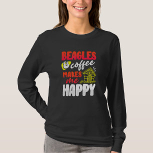 T-shirt Beagles De Chiens beagles Et Café Me Rend Heureux