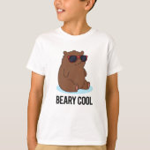 T-shirt Béaire Cool Funky Brown Bear Pun (Devant)