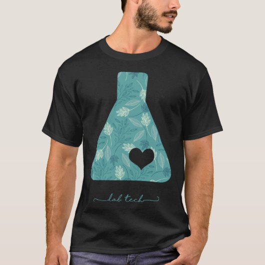 T-shirt Beaker with heart medical lab tech love lab week (Devant)