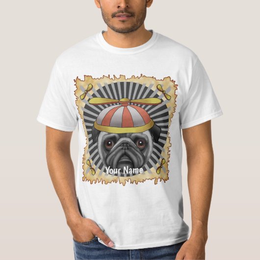 T-shirt Beanie Pug (Devant)