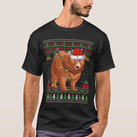 T-shirt Bear Animal Ugly Grizzly Bear (Devant)
