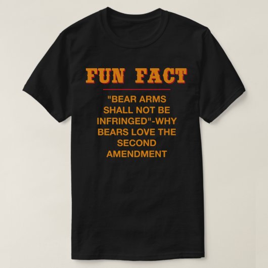 T-shirt Bear Arms Shall Not Be Infringed Funny Animal Pun  (Design devant)