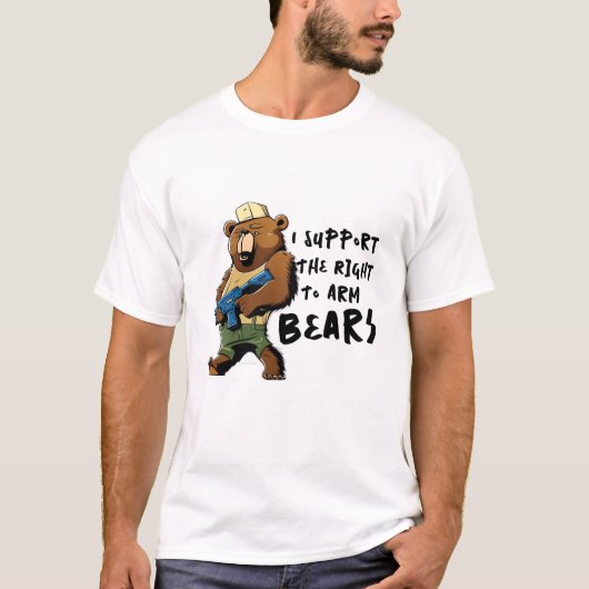 T-shirt Bear Arms Tee, Funny Je soutiens droit à Arm Bears (Devant)