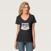 T-shirt Bear Asexual Sunglases (Devant entier)