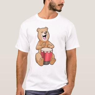 T-shirt Bear at Music with Drum