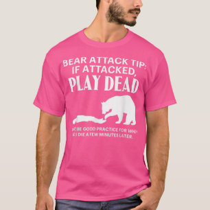 T-shirt Bear Attack Tip Camping Randonnée Outdoor Travel 1