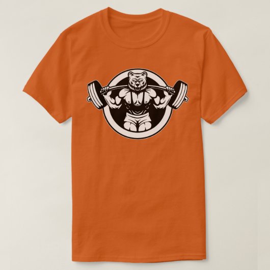 T-shirt Bear Barbell Design Pour Bodybuilders Bodybuilding (Design devant)