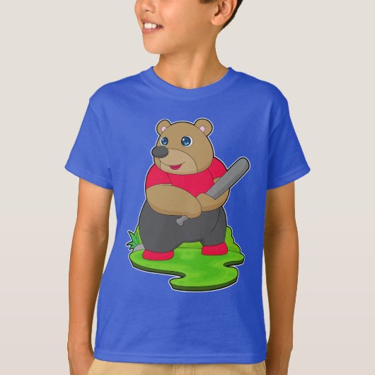 T-shirt Bear Baseball Batte (Devant)