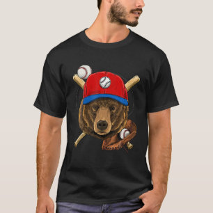 T-shirt Bear Baseball Bear Amateurs de baseball