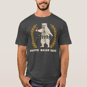 T-shirt Bear Blanc Bière Rétro Déficit Breweriana
