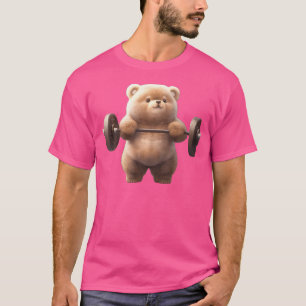 T-shirt Bear Bodybuilder Poids Lifting Gym entraînement Sp