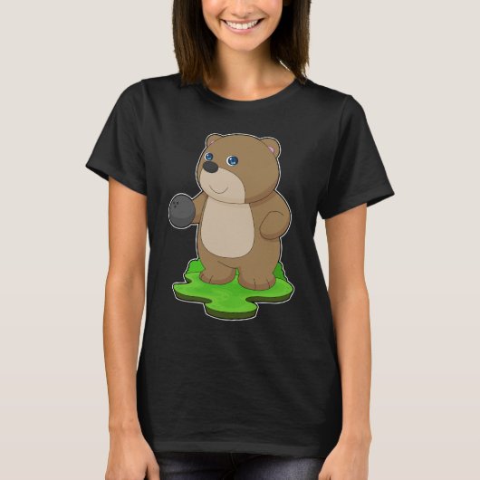 T-shirt Bear Bowling Bowling (Devant)