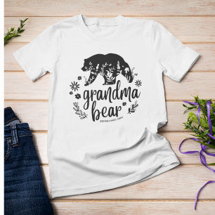 T-shirt Bear de grand-mère florale mignonne   Cadeau pour