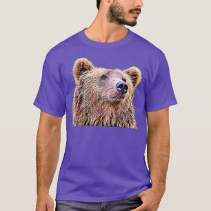 T-shirt Bear Design oil painting Filtre Brown Bear Grizzly