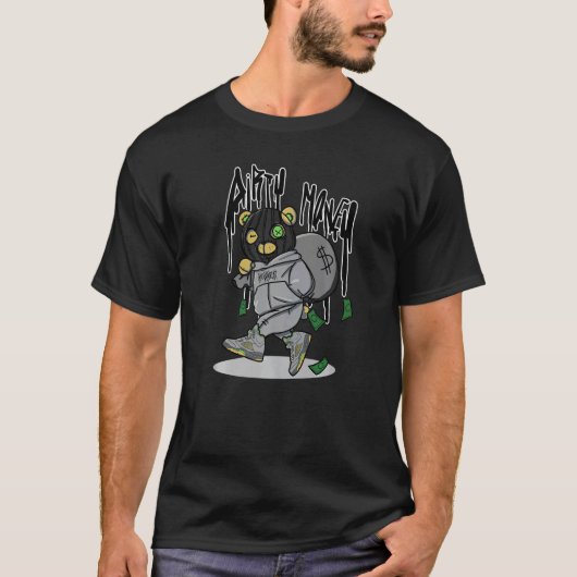 T-shirt Bear Dirty Retro Green Bean 5 s Correspondant (Devant)
