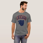 T-shirt Bear Down Chicago Light rétro (Devant entier)