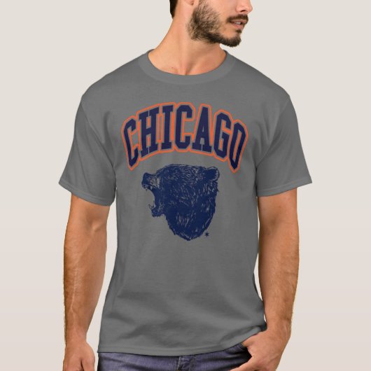 T-shirt Bear Down Chicago Light rétro (Devant)
