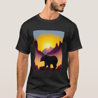 T-shirt Bear Enjoying A