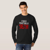 T-shirt Bear Fighting Broken Leg Bone Recovery Blessure (Devant entier)