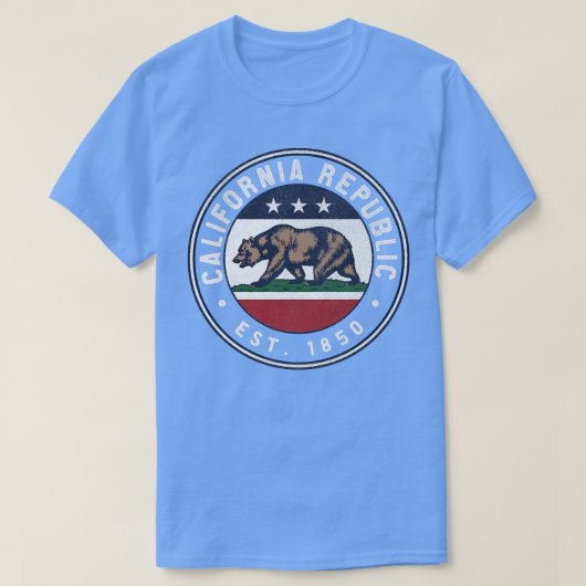 T-shirt Bear Flag Circle Crest (Design devant)