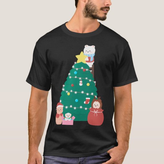 T-shirt Bear Gang À Noël (Devant)