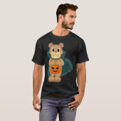 T-shirt Bear Halloween Vampire Citrouille (Devant entier)